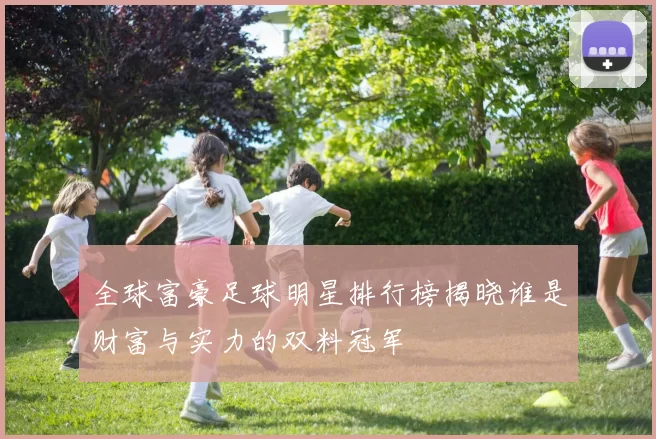 全球富豪足球明星排行榜揭晓谁是财富与实力的双料冠军